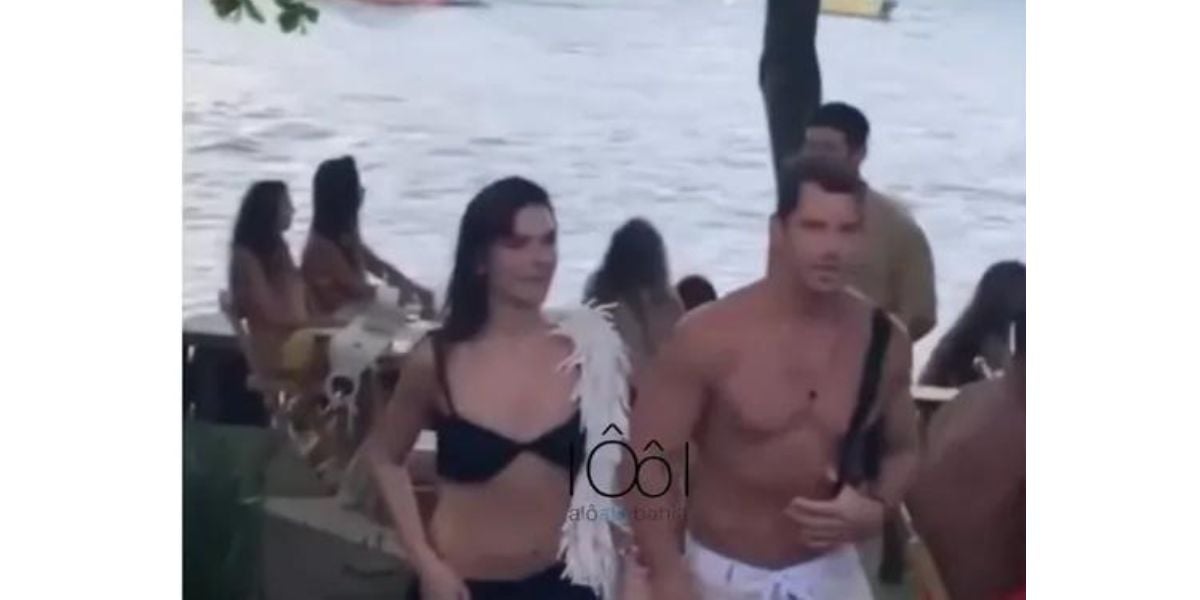 Isis Valverde é vista em clima de romance com cunhado gato de Claudia Leitte, Lucas Pereira, durante viagem para a Bahía (Foto: Reprodução / Alô Alô Bahia) 