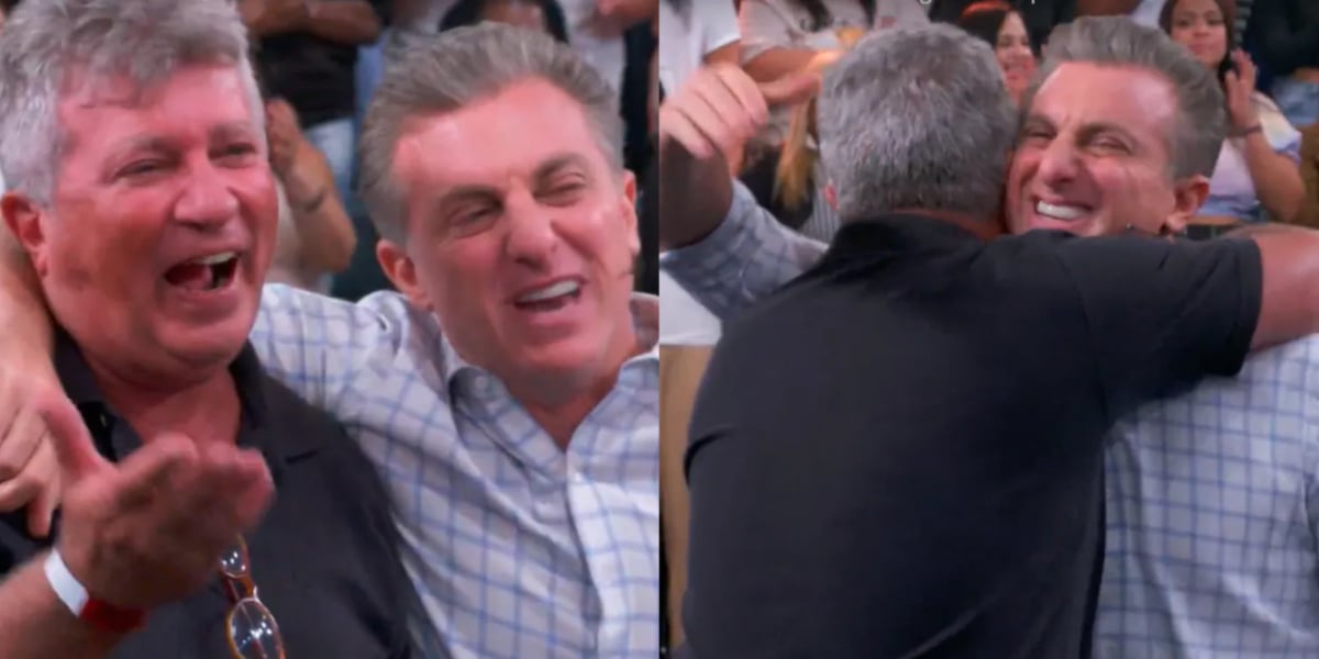 Luciano Huck cai no choro no Domingão (Foto: Reprodução)
