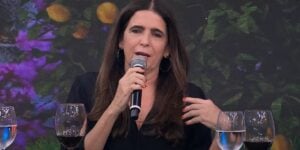 Malu Mader esteve no programa do Faustão (Foto: Reprodução)