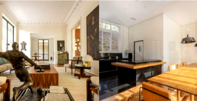 Mansão possui uma estátua do jogador Ronaldo Fenômeno em sua sala Foto: Instagram)