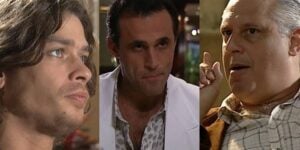 Marcos, Ralf e Bruno em O Rei do Gado (Foto: Reprodução / Globo)