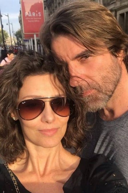 Maria Fernanda Cândido em foto com o marido (Imagem: Reprodução)