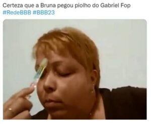 BBB23 - Bruna afirma que está com piolho e vira piada ao pedir ajuda aos brothers (Foto: Reprodução / Twitter)