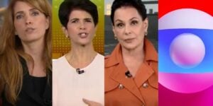 Poliana Abritta, Mariana Godoy, Carolina Ferraz e Globo (Fotos: Reprodução / Record / Globo)