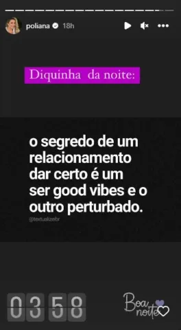 Poliana Rocha expõe segredo com Leonardo - Foto: Reprodução