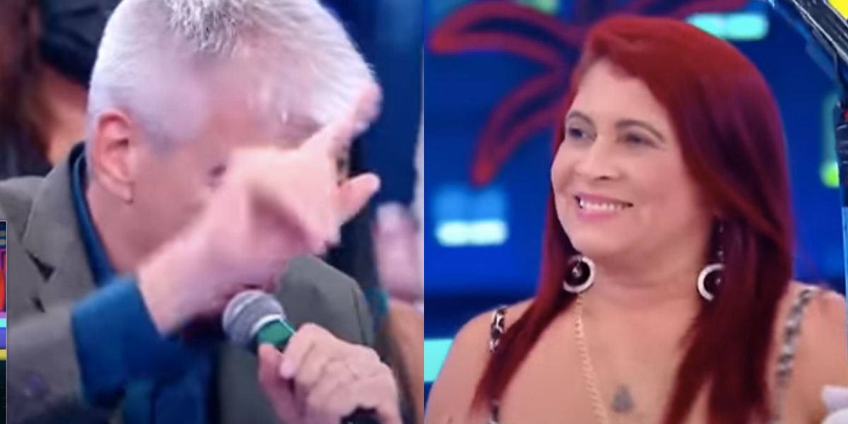 Ratinho não gostou de ouvir piada de Décio Piccinini, perdeu a linha e teve bate-boca em palco (Foto: Reprodução / SBT)