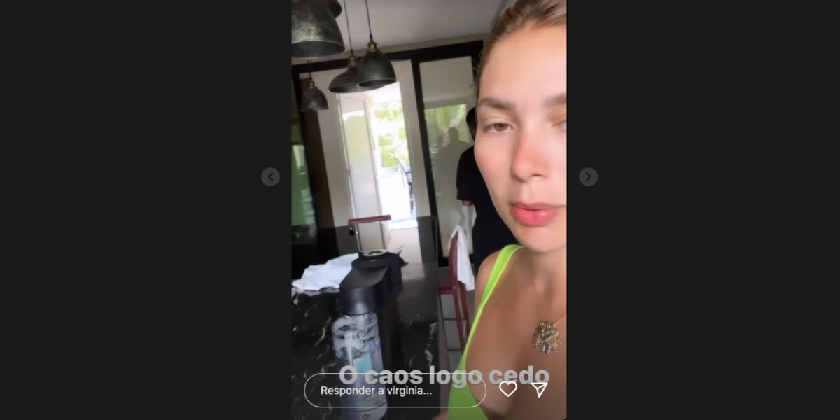 Nas redes sociais, Virgínia Fonseca confessa que não sabe fazer café sem ser de maquina, pede ajuda para amigo e mostra caos em cozinha por conta da bebida (Fotos: Reprodução / Instagram)