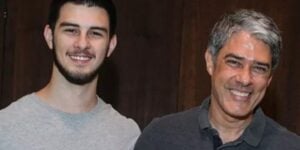 William Bonner e Vinicius Bonemer, fruto do antigo relacionamento com Fátima Bernardes (Fotos: Reprodução / Instagram)
