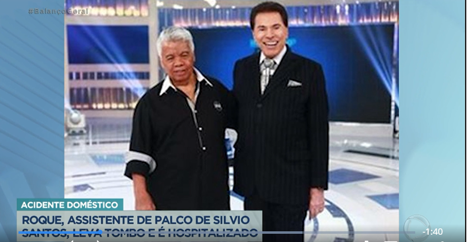 Roque, assistente de palco de Silvio Santos sofreu um acidente grave doméstico (Foto Reprodução/R7)