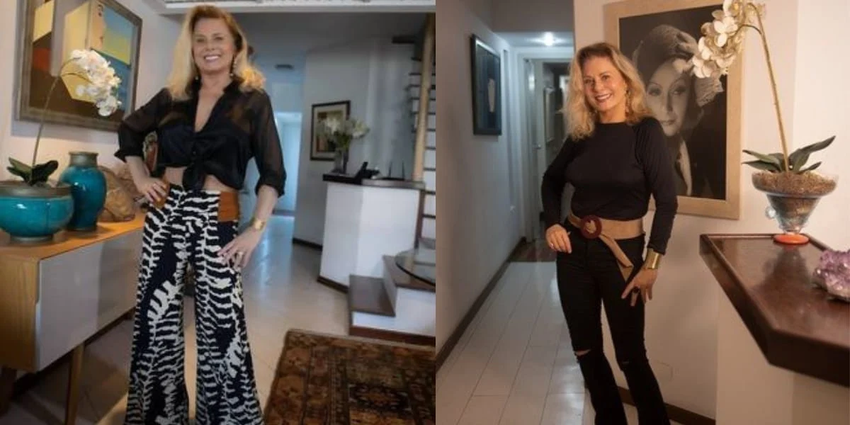 A grande atriz Vera Fischer, que brilhou na Globo, tem uma mansão luxuosa que conta com piscina gigante e quadros valiosos - Foto Reprodução YouTube