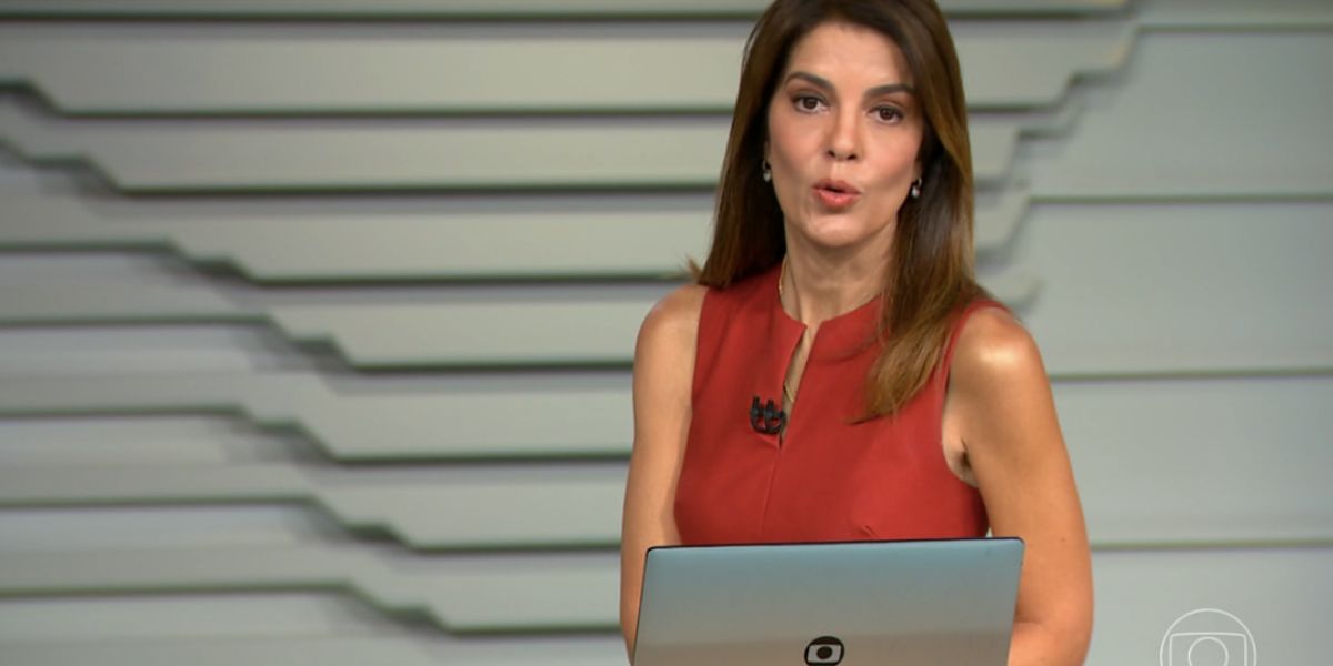 Mariana Gross cobre folga de Ana Paula Araújo na Globo (Foto: Reprodução / Bom Dia Brasil da Globo)