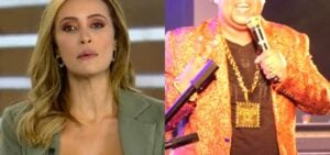 Âncora do Fala Brasil anunciou a prisão de um cantor durante o jornal da Record- Foto: Montagem/TV Foco