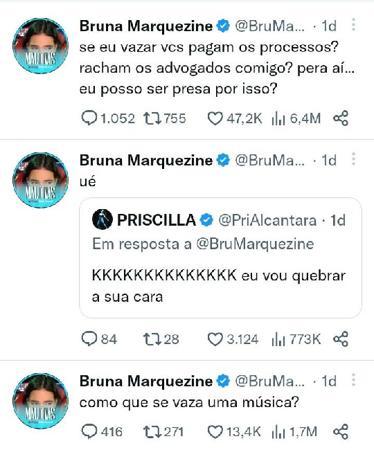 Tweet de Bruna Marquezine (Foto: Reprodução/ Twitter)