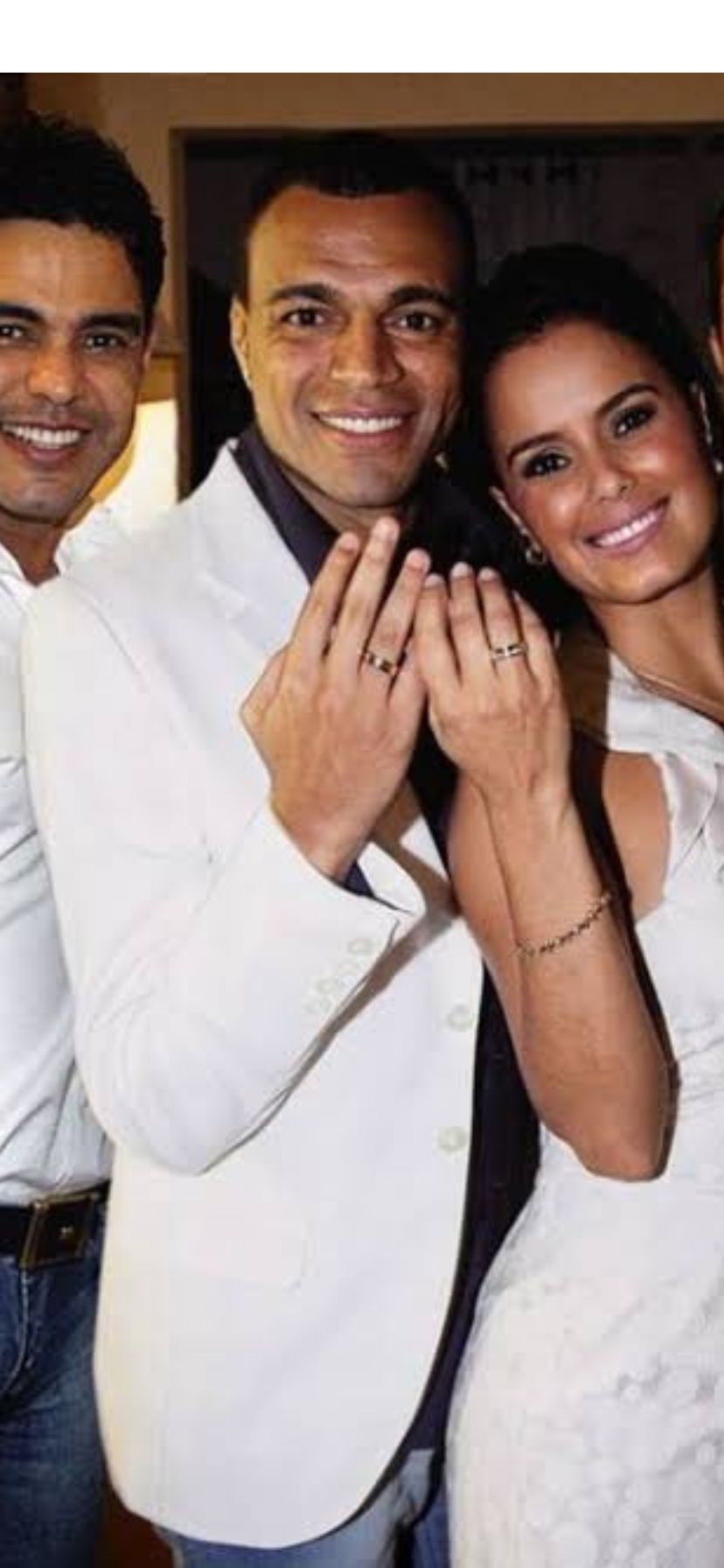 Denilson e a esposa Luciele Di Camargo (Foto - Reprodução Internet).
