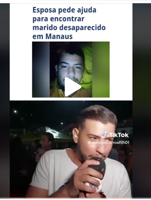 Esposa pede ajuda para achar marido desaparecido e rapaz surge na TV, no carnaval, após fugir com amante - Foto Reprodução Esposa pede ajuda para achar marido desaparecido e rapaz surge na TV, no carnaval, após fugir com amante - Foto Reprodução