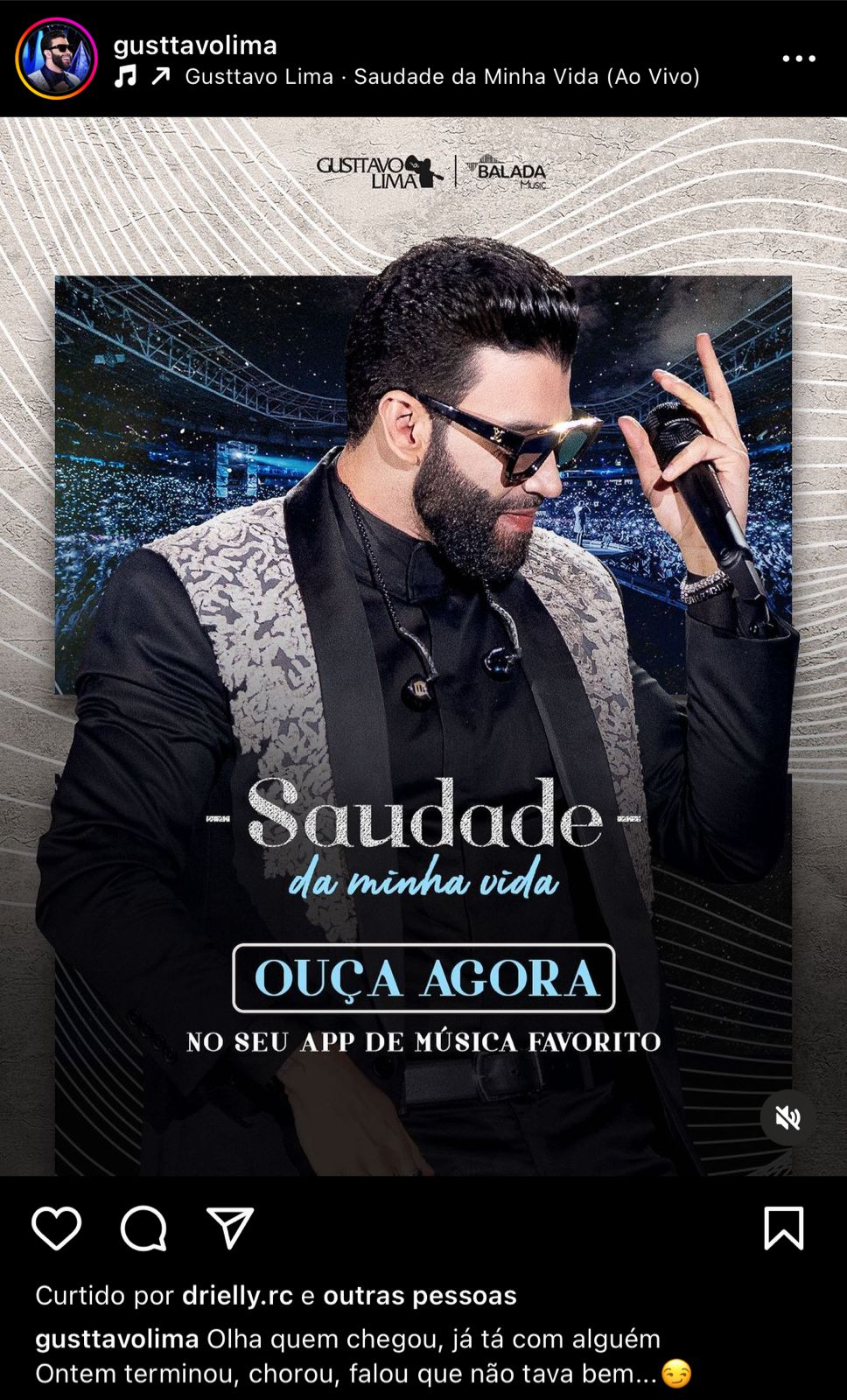 Famoso cantor Gusttavo Lima, volta após restringir tudo e publicação comprova o que muita gente já imaginava - Foto Reprodução Instagram