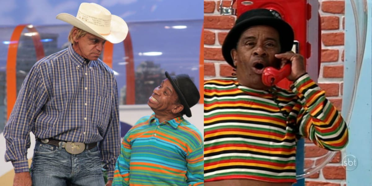 Interpretando o Canarinho, o ator tirou muitas risadas dos telespectadores que acompanhavam sua participação (Reprodução: Praça É Nossa: SBT)