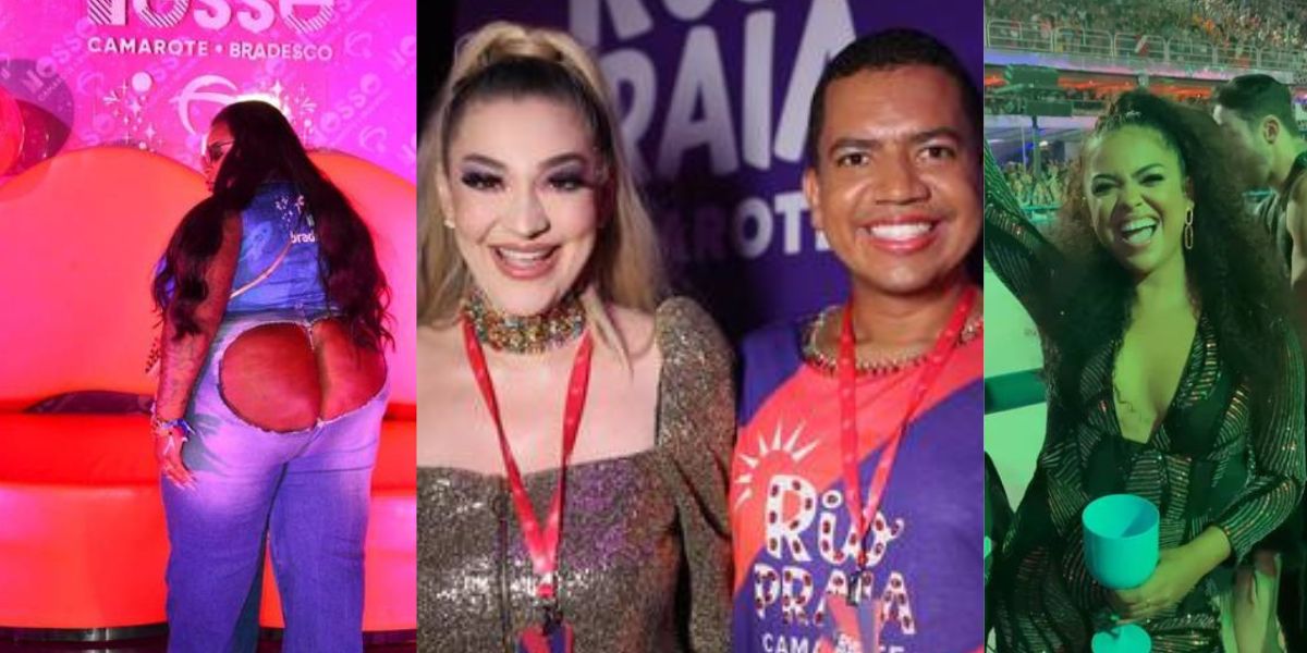 Jojo Todynho, Amanda, Bruno Gaga e Paula no carnaval (Fotos: Divulgações) 