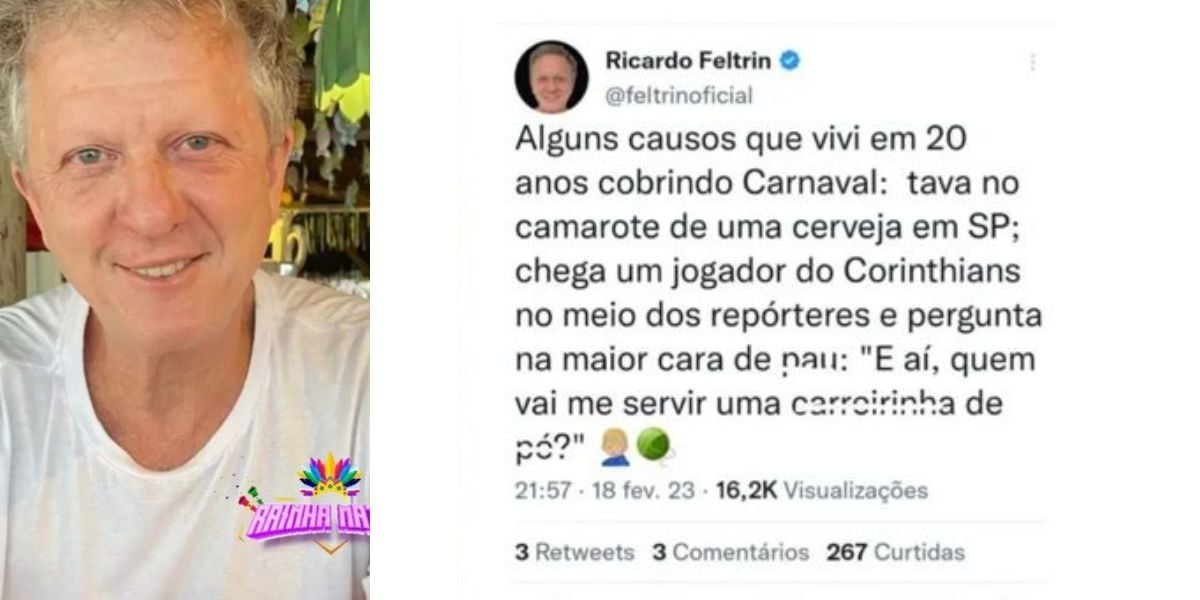 Ricardo Feltrin fala sobre jogador do Corinthians  (Foto: Reprodução / Instagram) 