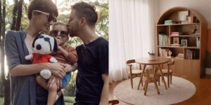 Júnior Lima e sua espsoa Monica Beini com o filho Otto Quarto do bebê - Foto Montagem TV Foco