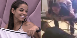 Participante do BBB 23 Key Alves, revelou tatuagem intima em homenagem a Anitta (Foto: Reprodução, Montagem TV Foco)
