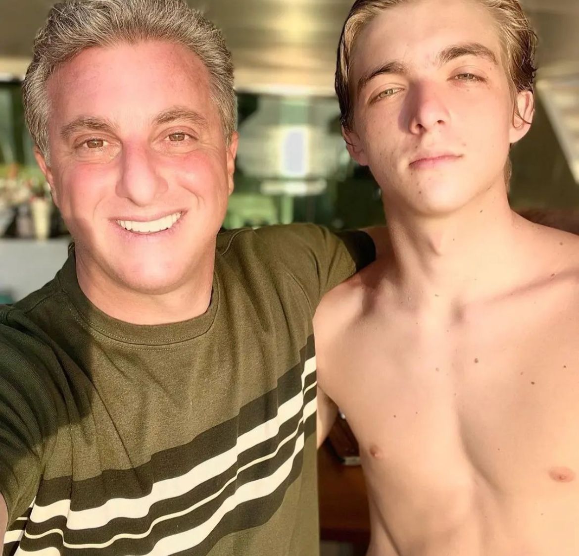 Luciano Huck, com o seu filho mais velho, o Joaquim - Foto Reprodução instagram