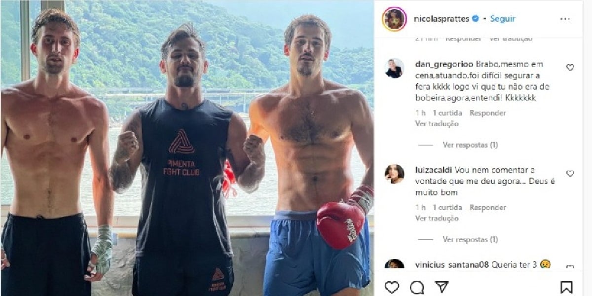 Publicação de Nicolas Prattes (Foto: Reprodução/ Instagram)