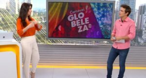 Sabina Simonato e Alessandro Jodar falaram sobre a ausência de Rodrigo Bocardi no Bom Dia São Paulo- Foto: Reprodução/Globo