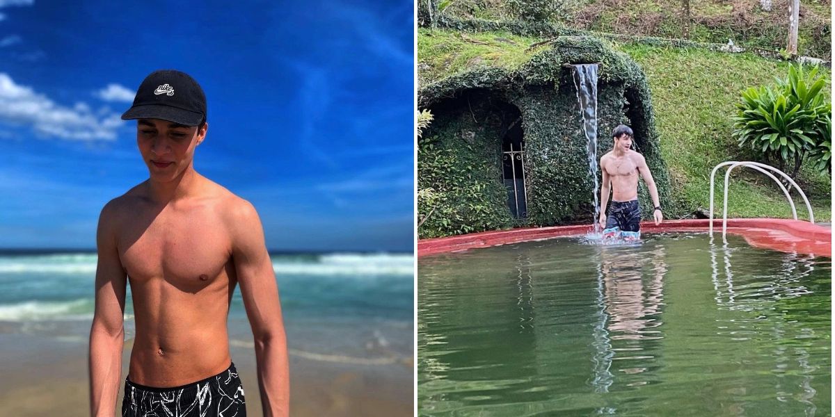 Sarado, de cabelo preto e um homão gato assim está o filho de Grazi Massafera em Flor do Caribe - Foto Reprodução