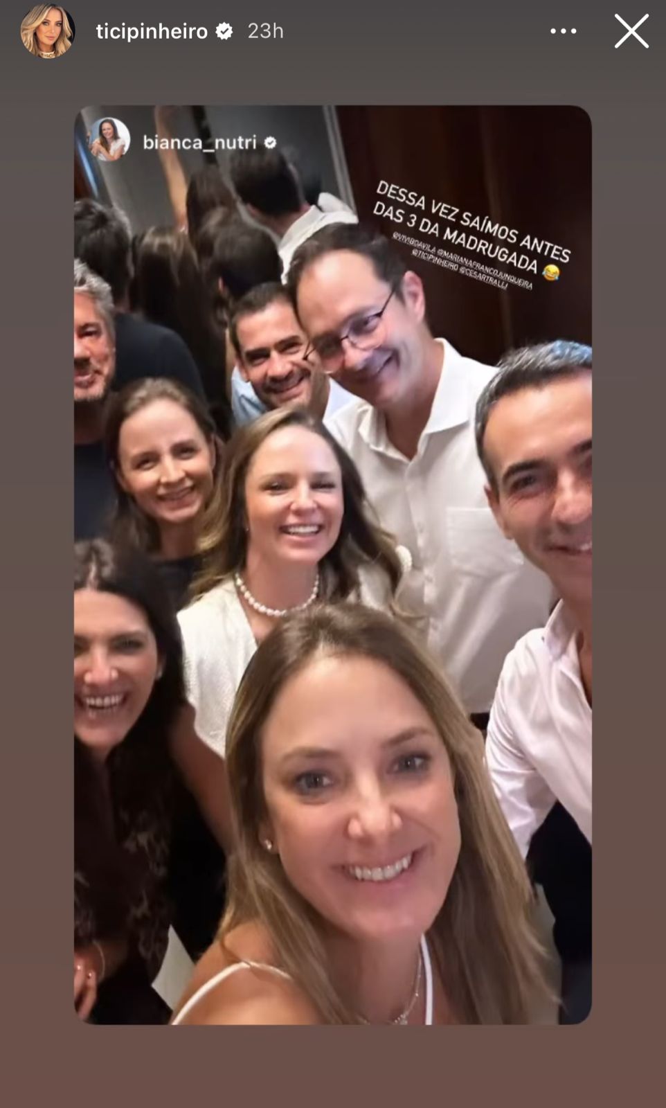 Ticiane Pinheiro curte festa de casamento de querida amiga - Foto Reprodução Instagram