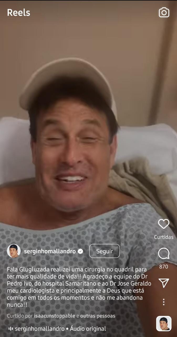 Publicação de Serginho Mallandro (Foto: Reprodução/ Instagram)