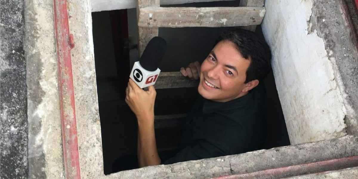Apresentador do "SP1", Alan Severiano divertiu internautas (Foto: Reprodução/Instagram)