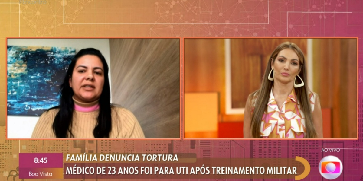 Patrícia Poeta entrevistou mãe de militar que foi torturado (Foto: Reprodução/TV Globo)