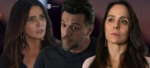 Bomba em Travessia - Helô morre baleada? Tiroteio deixará a delegada, Moretti e Pilar em apuros (Foto: Reprodução / Globo / Montagem TV Foco)