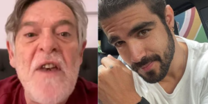 José de Abreu esculacha Caio Castro após atitude do ator envolvendo Jair Bolsonaro ser descoberta (Foto: Montagem/Instagram)