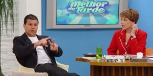 Leonor Corrêa, irmã de Faustão, era apresentadora do Melhor da Tarde (Reprodução - Band)