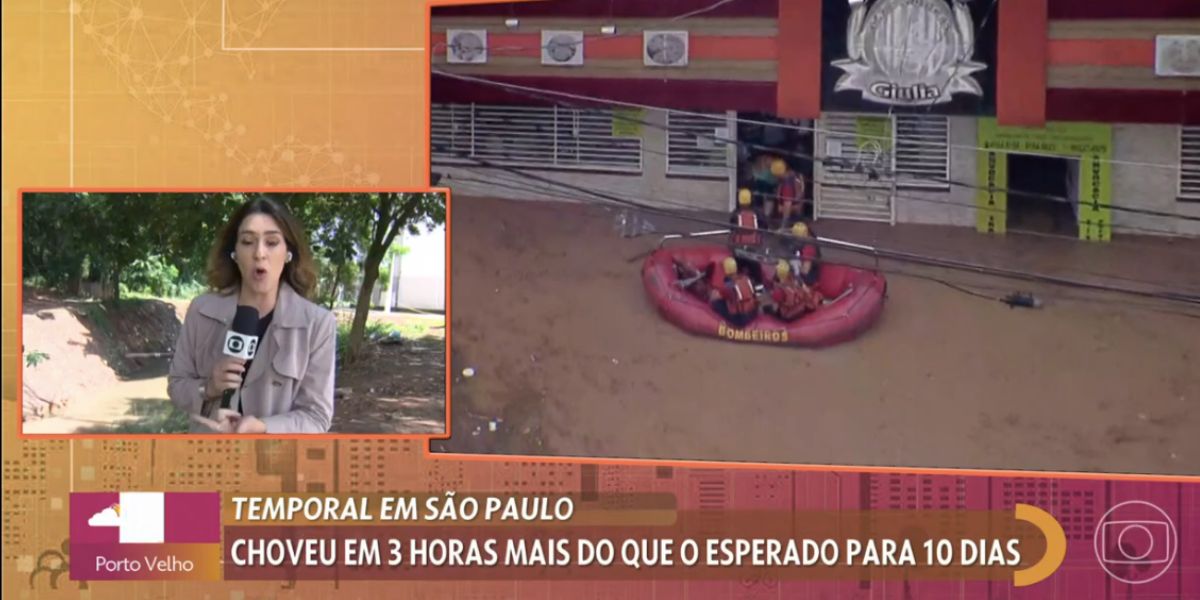 Patrícia Poeta mostra imagens aterrorizantes de alagamentos (Foto: Reprodução / Encontro da Globo) Patrícia Poeta mostra imagens aterrorizantes de alagamentos (Foto: Reprodução / Encontro da Globo)