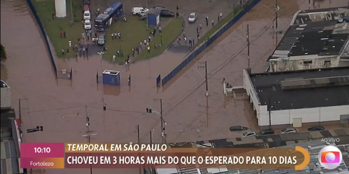 Patrícia Poeta mostra imagens aterrorizantes de alagamentos (Foto: Reprodução / Encontro da Globo) Patrícia Poeta mostra imagens aterrorizantes de alagamentos (Foto: Reprodução / Encontro da Globo)