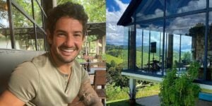 Alexandre Pato na área externa de sua mansão no condomínio Alphaville, na região metropolitana de São Paulo - Foto Reprodução Internet