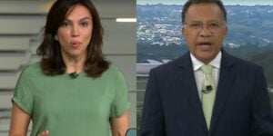 Ana Paula Araújo e Heraldo Pereira no Bom Dia Brasil (Foto: Reprodução / Globo)