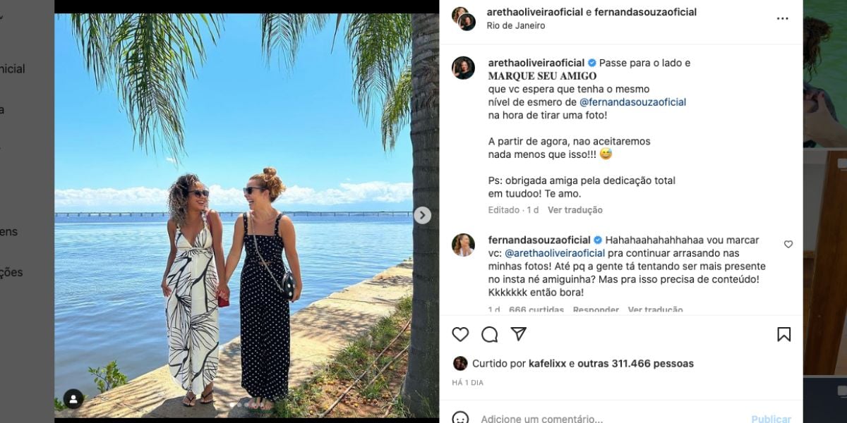 Aretha Oliveira e Fernanda Souza (Foto: Reprodução / Instagram)