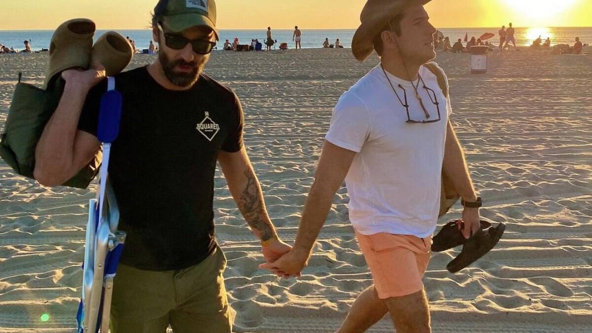 Ator Marco Pigossi, da Globo, e seu namorado - Foto Reprodução Instagram