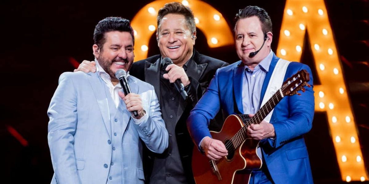 Cantor Leonardo e a dupla sertaneja Bruno e Marrone - Foto Reprodução Internet