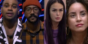 Cezar, Domitila, Larissa, Ricardo estão no paredão do BBB23 (Foto: Reprodução)