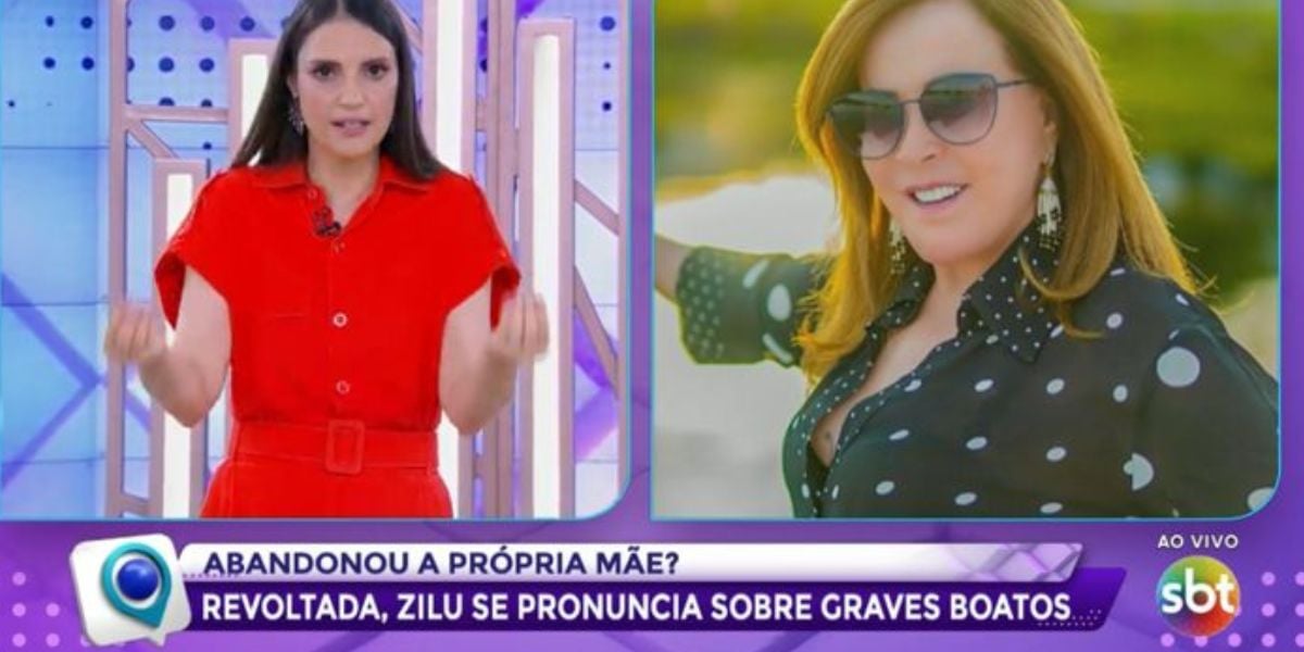 Chris Flores fala sobre Zilu no Fofocalizando (Foto: Reprodução / SBT) 