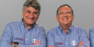 Galvão Bueno e Cleber Machado na Globo - Foto Reprodução Internet