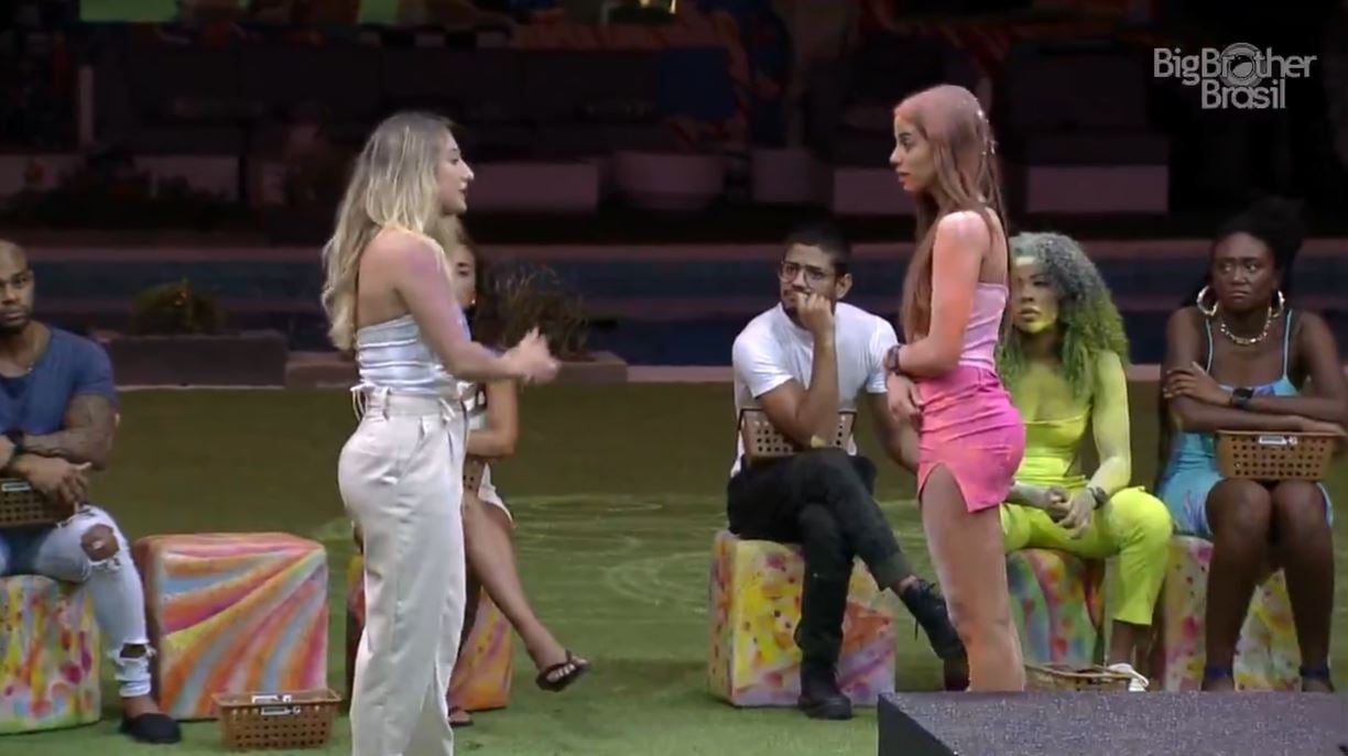 Key Alves discuntido com Bruna Griphao no Jogo Da Discordiano BBB23 - Foto Reprodução Globo
