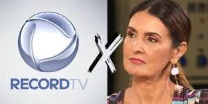 Logo da Record / Fátima Bernardes - Foto Reprodução Montagrm TVFoco