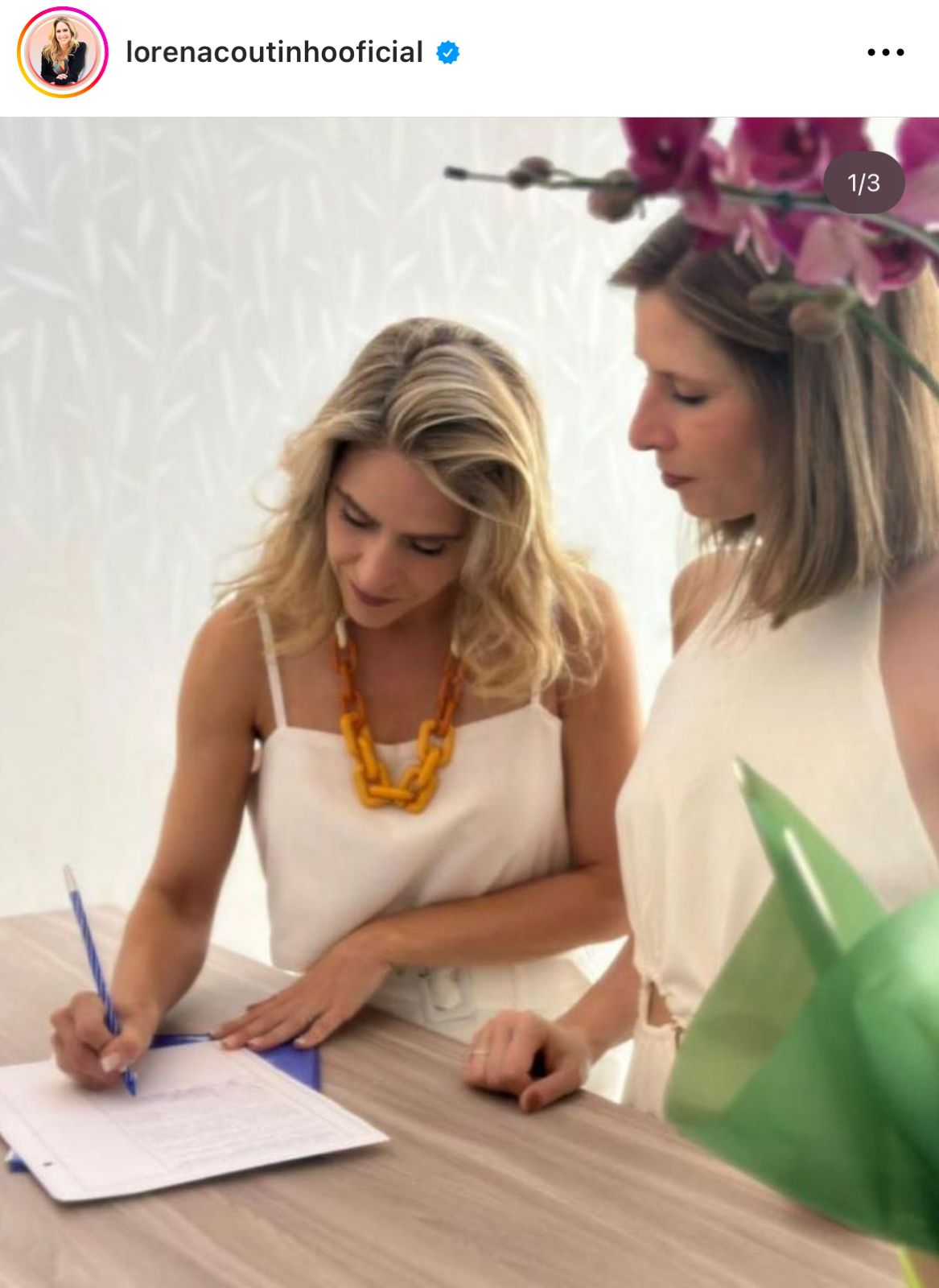 Lorena Coutinho, repórter da Record TV, e Natália Daumas, produtora do programa Encontro, da TV Globo, se casam em cerimônia intimista - Foto Reprodução Instagram