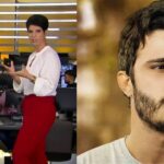 Mariana Godoy no Fala Brasil da Record, montagem com ator Thiago Rodrigues - Foto Reprodução Internet